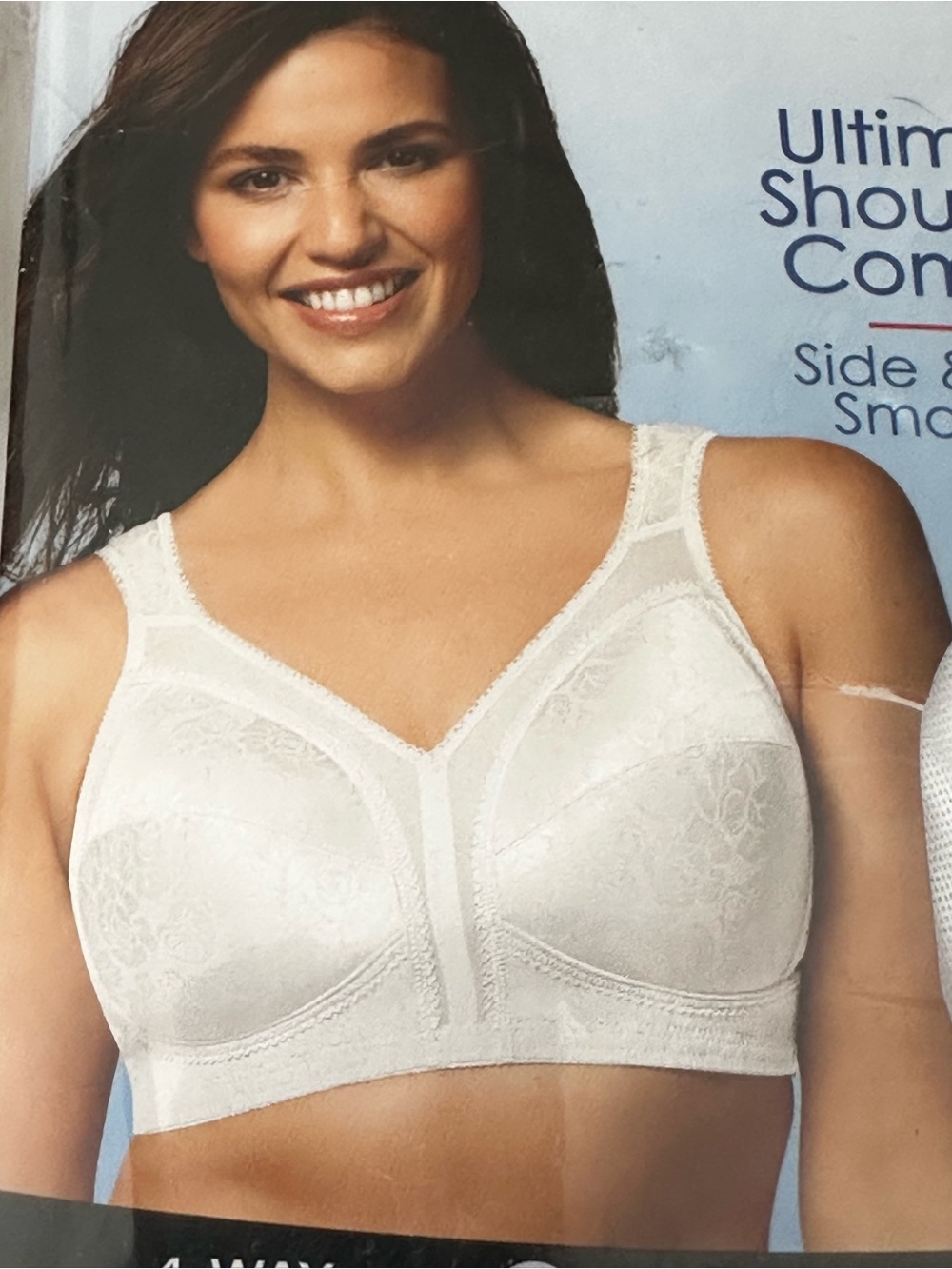 Playtex 18 Hour Ultimate Shoulder Comfort Side & Back Smoothing Bra Wireless 38C